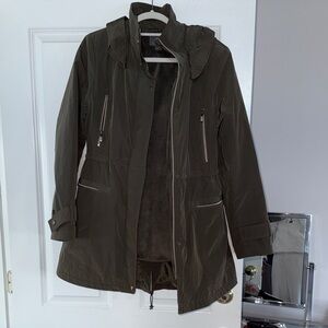 Gallery Khaki Utility Jacket with Hood
